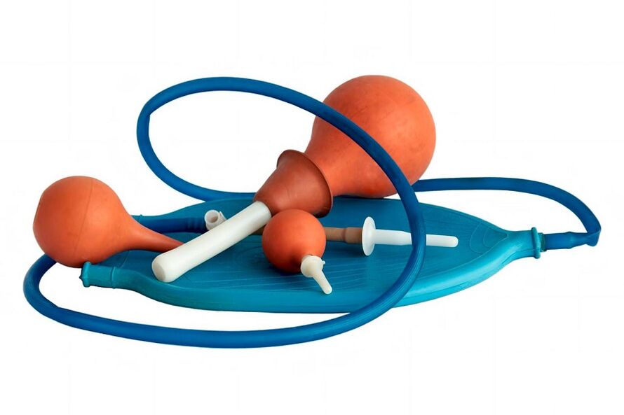 klystýr k odstranění parazitů z těla